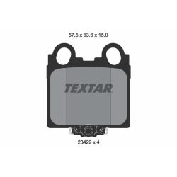 Stabdžių trinkelių rinkinys, diskinis stabdys TEXTAR 2342901