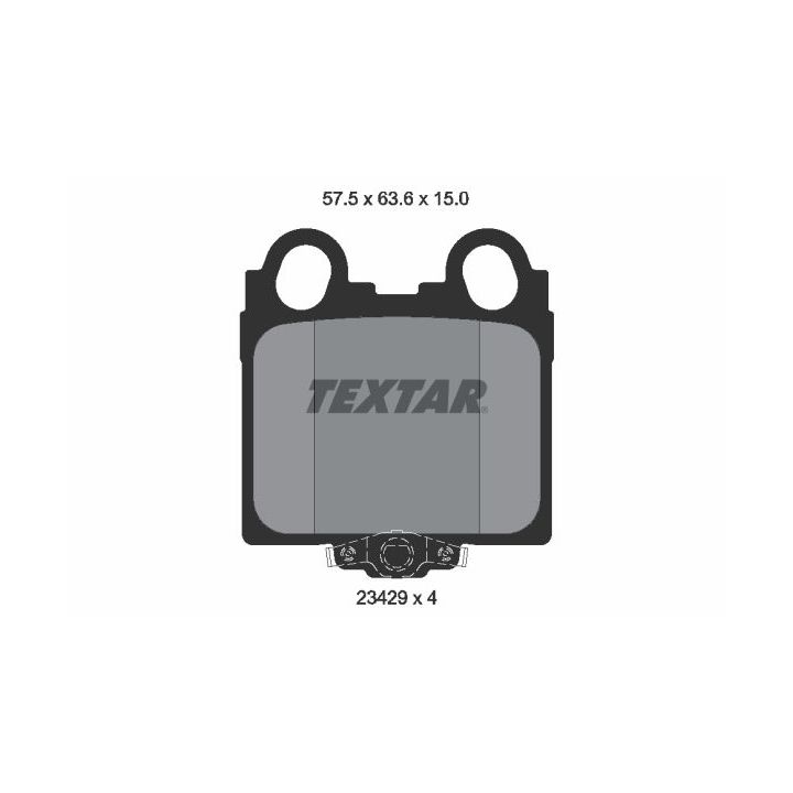 Stabdžių trinkelių rinkinys, diskinis stabdys TEXTAR 2342901