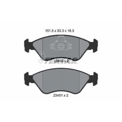 Stabdžių trinkelių rinkinys, diskinis stabdys TEXTAR 2345001