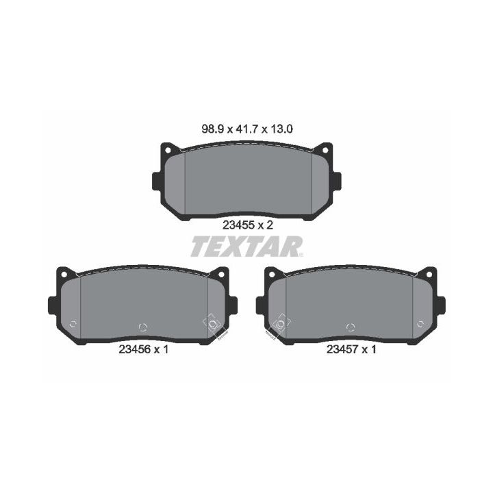 Stabdžių trinkelių rinkinys, diskinis stabdys TEXTAR 2345501