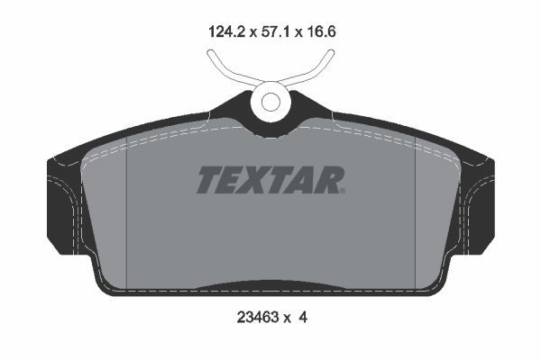 Stabdžių trinkelių rinkinys, diskinis stabdys TEXTAR 2346302