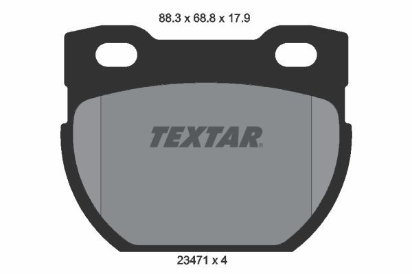 Stabdžių trinkelių rinkinys, diskinis stabdys TEXTAR 2347103