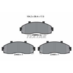 Stabdžių trinkelių rinkinys, diskinis stabdys TEXTAR 2348401