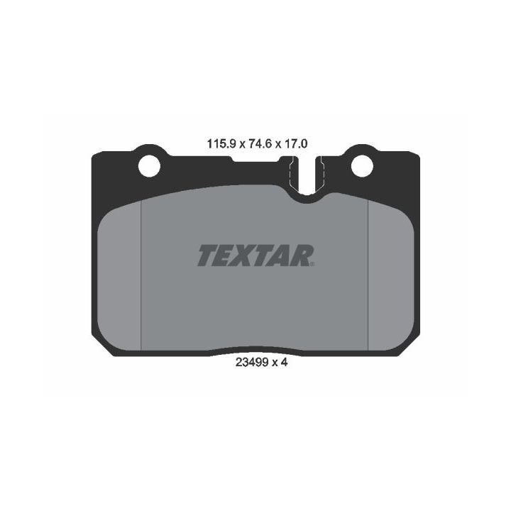 Stabdžių trinkelių rinkinys, diskinis stabdys TEXTAR 2349901