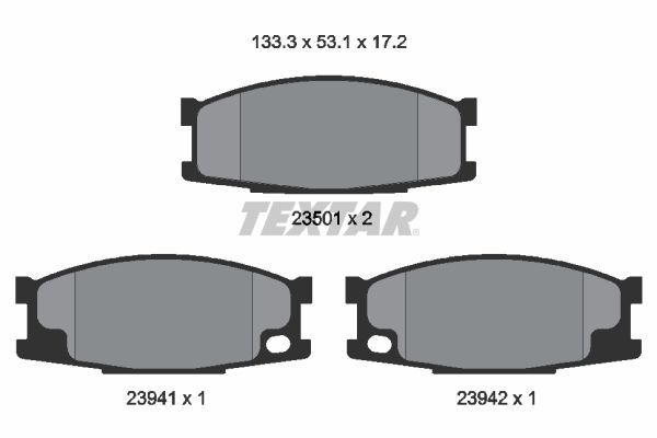 Stabdžių trinkelių rinkinys, diskinis stabdys TEXTAR 2350101
