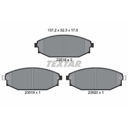 Stabdžių trinkelių rinkinys, diskinis stabdys TEXTAR 2351801