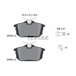 Stabdžių trinkelių rinkinys, diskinis stabdys TEXTAR 2354901