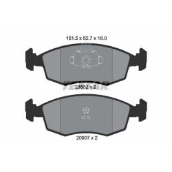 Stabdžių trinkelių rinkinys, diskinis stabdys TEXTAR 2355202