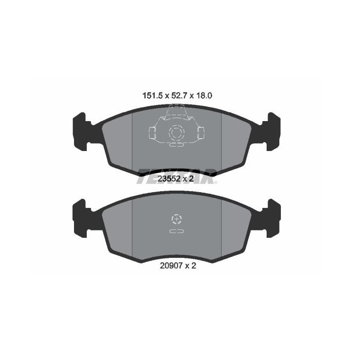 Stabdžių trinkelių rinkinys, diskinis stabdys TEXTAR 2355202