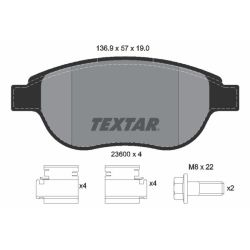 Stabdžių trinkelių rinkinys, diskinis stabdys TEXTAR 2360001
