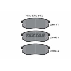 Stabdžių trinkelių rinkinys, diskinis stabdys TEXTAR 2360801