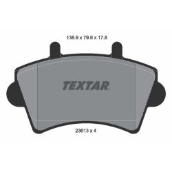 Stabdžių trinkelių rinkinys, diskinis stabdys TEXTAR 2361301