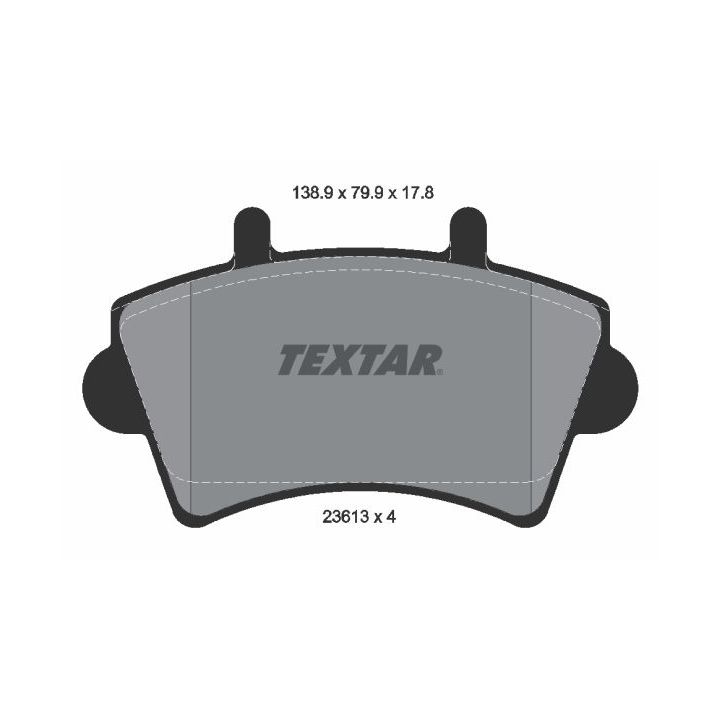 Stabdžių trinkelių rinkinys, diskinis stabdys TEXTAR 2361301