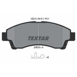 Stabdžių trinkelių rinkinys, diskinis stabdys TEXTAR 2367801