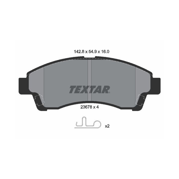 Stabdžių trinkelių rinkinys, diskinis stabdys TEXTAR 2367801