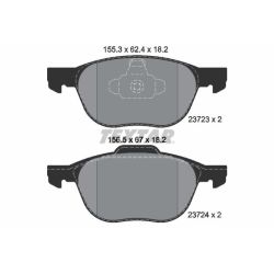 Stabdžių trinkelių rinkinys, diskinis stabdys TEXTAR 2372301