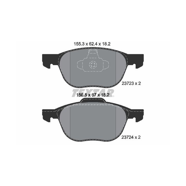 Stabdžių trinkelių rinkinys, diskinis stabdys TEXTAR 2372381