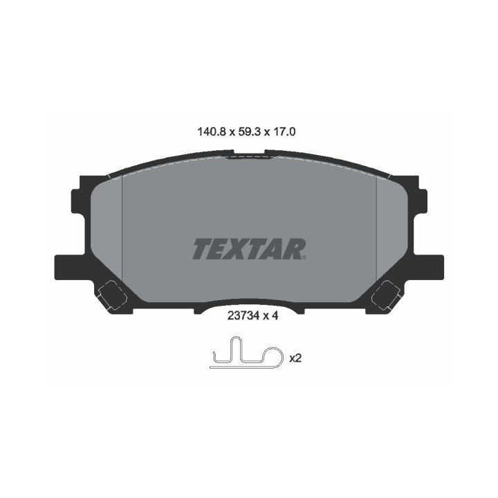 Stabdžių trinkelių rinkinys, diskinis stabdys TEXTAR 2373401