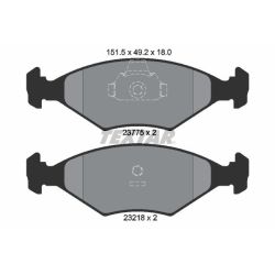 Stabdžių trinkelių rinkinys, diskinis stabdys TEXTAR 2377501
