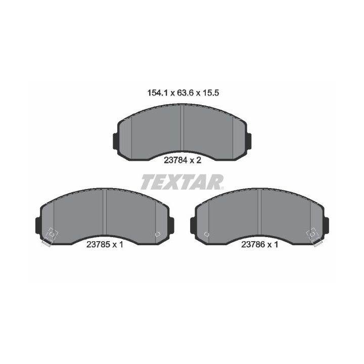 Stabdžių trinkelių rinkinys, diskinis stabdys TEXTAR 2378401