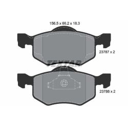 Stabdžių trinkelių rinkinys, diskinis stabdys TEXTAR 2378701