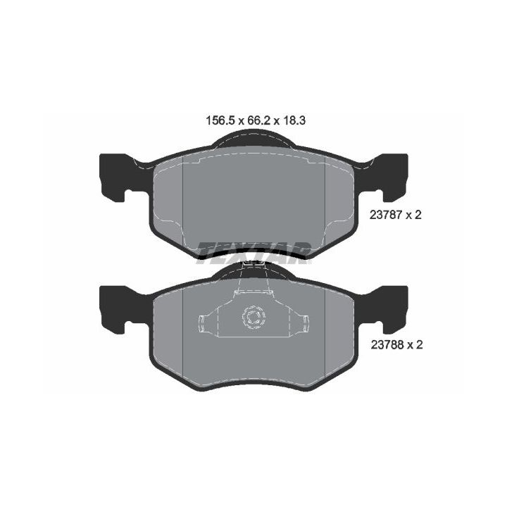 Stabdžių trinkelių rinkinys, diskinis stabdys TEXTAR 2378701