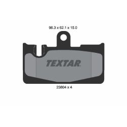 Stabdžių trinkelių rinkinys, diskinis stabdys TEXTAR 2380401