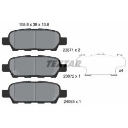 Stabdžių trinkelių rinkinys, diskinis stabdys TEXTAR 2387101