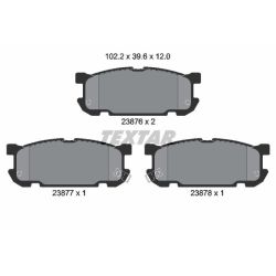 Stabdžių trinkelių rinkinys, diskinis stabdys TEXTAR 2387601