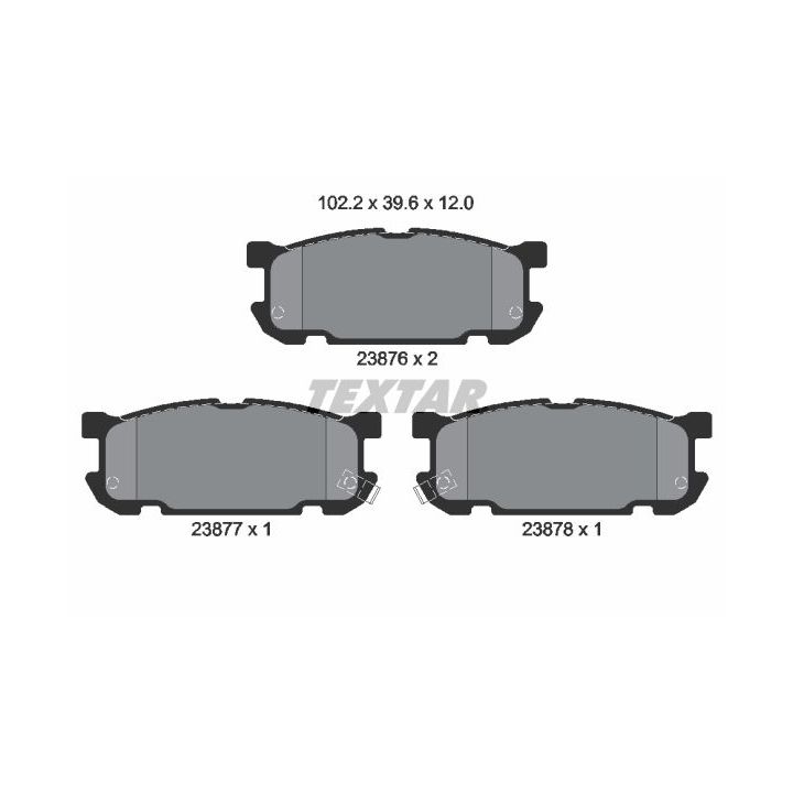 Stabdžių trinkelių rinkinys, diskinis stabdys TEXTAR 2387601