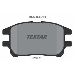 Stabdžių trinkelių rinkinys, diskinis stabdys TEXTAR 2392901