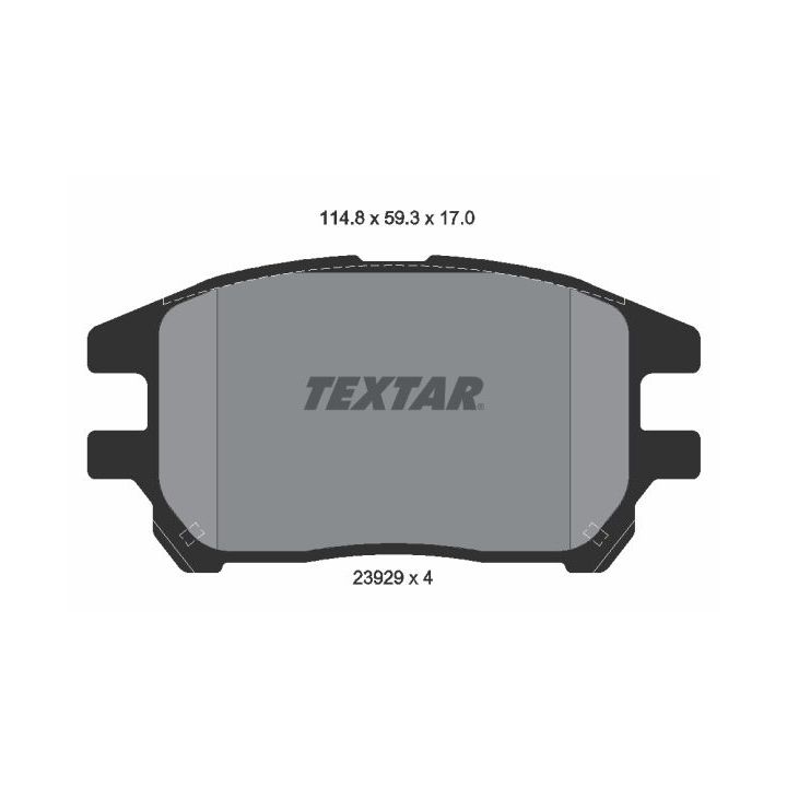 Stabdžių trinkelių rinkinys, diskinis stabdys TEXTAR 2392901