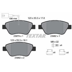 Stabdžių trinkelių rinkinys, diskinis stabdys TEXTAR 2397901