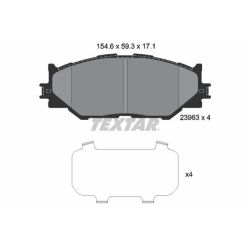 Stabdžių trinkelių rinkinys, diskinis stabdys TEXTAR 2398301