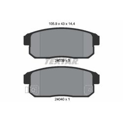 Stabdžių trinkelių rinkinys, diskinis stabdys TEXTAR 2403901