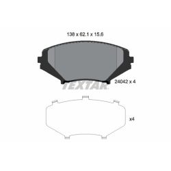 Stabdžių trinkelių rinkinys, diskinis stabdys TEXTAR 2404201