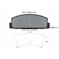 Stabdžių trinkelių rinkinys, diskinis stabdys TEXTAR 2404501