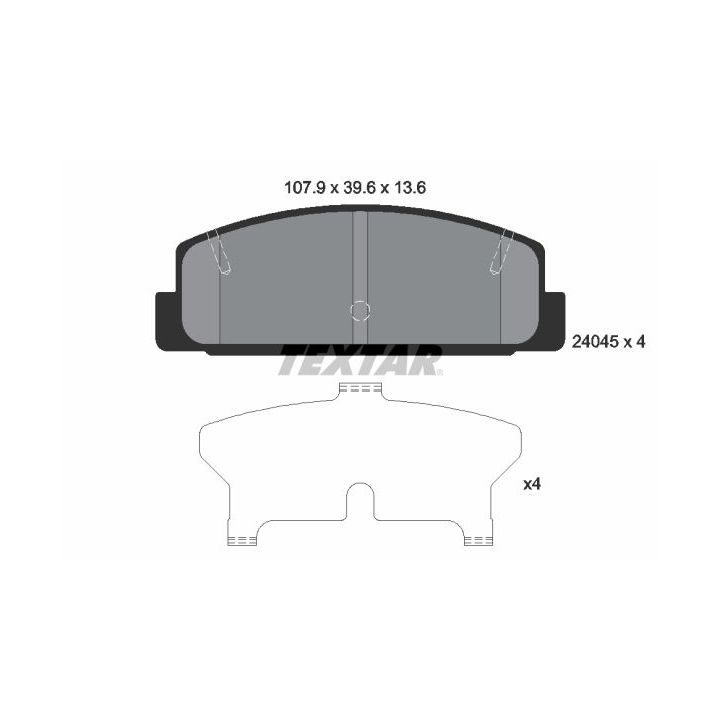 Stabdžių trinkelių rinkinys, diskinis stabdys TEXTAR 2404501
