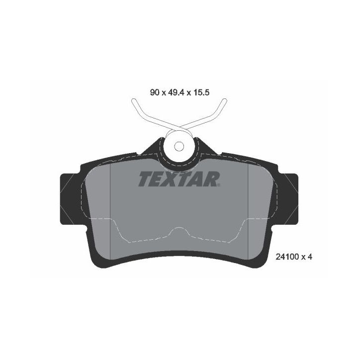 Stabdžių trinkelių rinkinys, diskinis stabdys TEXTAR 2410001