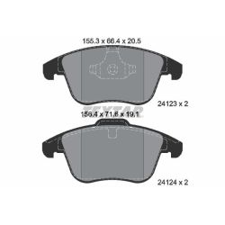 Stabdžių trinkelių rinkinys, diskinis stabdys TEXTAR 2412301