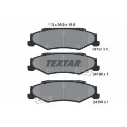 Stabdžių trinkelių rinkinys, diskinis stabdys TEXTAR 2419701