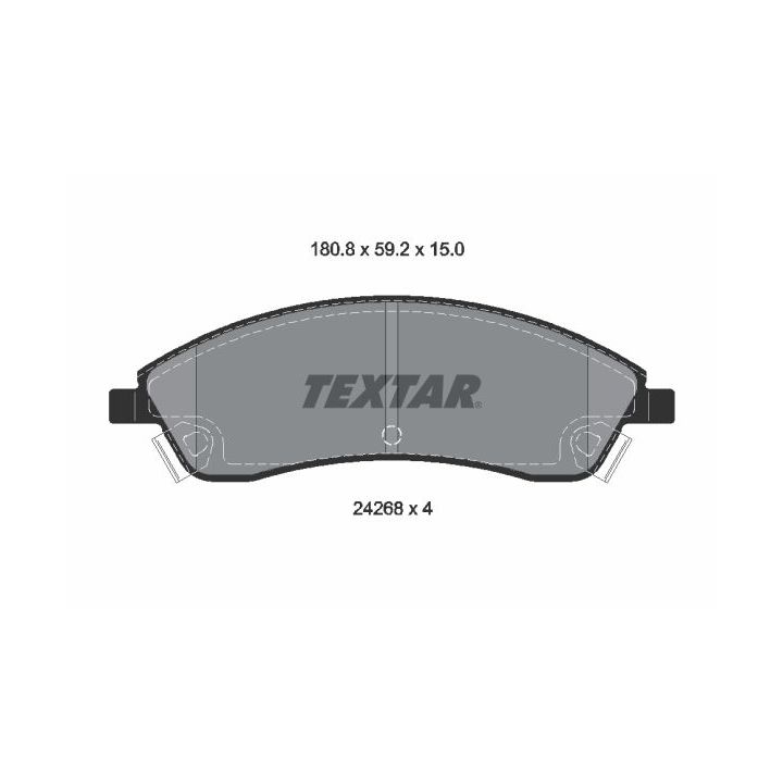Stabdžių trinkelių rinkinys, diskinis stabdys TEXTAR 2426801