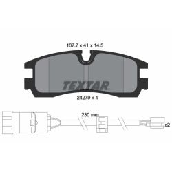 Stabdžių trinkelių rinkinys, diskinis stabdys TEXTAR 2427901