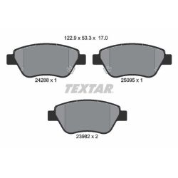 Stabdžių trinkelių rinkinys, diskinis stabdys TEXTAR 2428801