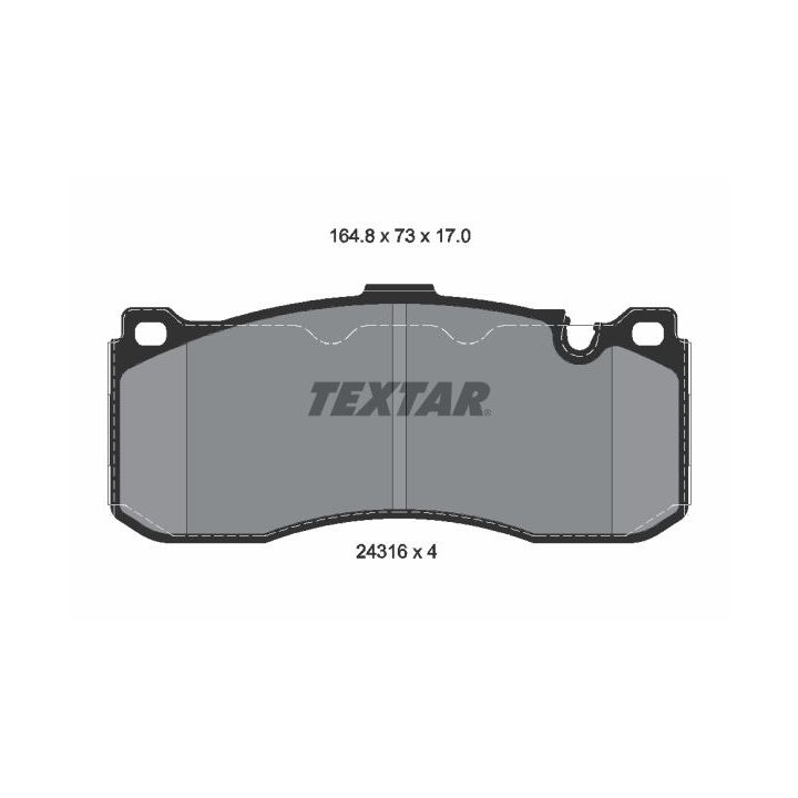 Stabdžių trinkelių rinkinys, diskinis stabdys TEXTAR 2431601