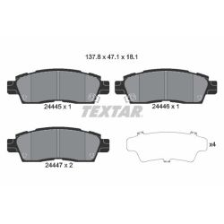 Stabdžių trinkelių rinkinys, diskinis stabdys TEXTAR 2444501