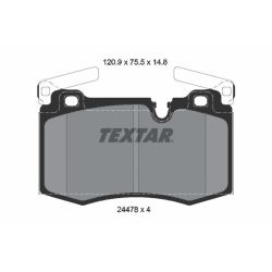 Stabdžių trinkelių rinkinys, diskinis stabdys TEXTAR 2447801