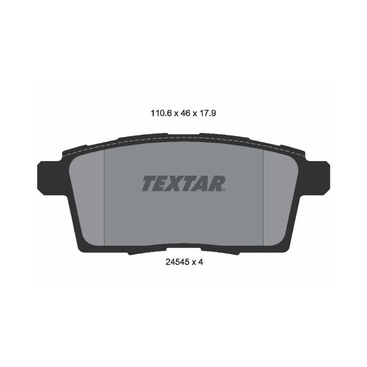 Stabdžių trinkelių rinkinys, diskinis stabdys TEXTAR 2454501