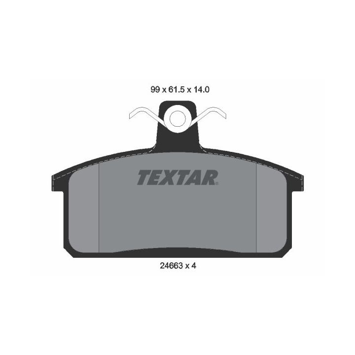 Stabdžių trinkelių rinkinys, diskinis stabdys TEXTAR 2466301