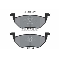 Stabdžių trinkelių rinkinys, diskinis stabdys TEXTAR 2467001